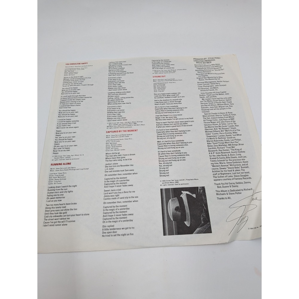 Steve Perry Street Talk Vinyl LP Album 1984 Columbia FC 39334 Oh Sherrie Rock - Picture 10 of 10